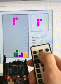 使用arduino和無線遙控玩俄羅斯方塊