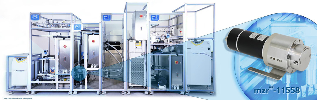 Microinnova公司将德国彗诺微量泵集成到两个十分紧凑的连续配方合成装置和一个智能模块化自动连续生产系统中