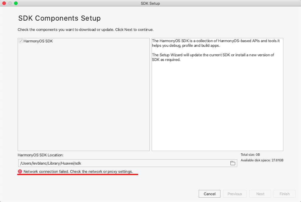 MacOS DevEco Studio 无法下载 HarmonyOS SDK-开源基础软件社区