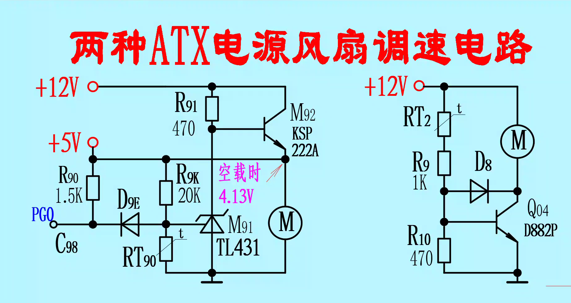 兩種ATX電源散熱風扇調速電路