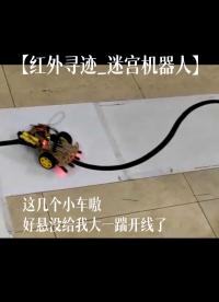 【紅外尋跡_迷宮機器人】這幾個小車嗷，好懸沒給我大一踹開線了#智能車 