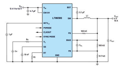 关于LT8638S紧凑型10A/12A峰值电源解决方案