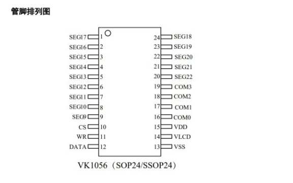 口算训练机/VK1056B 14X4 LCD段码液晶驱动芯片