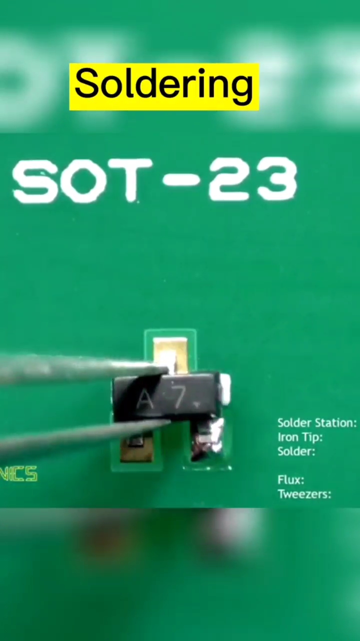 sot-23和sot-223常見封裝焊接演示