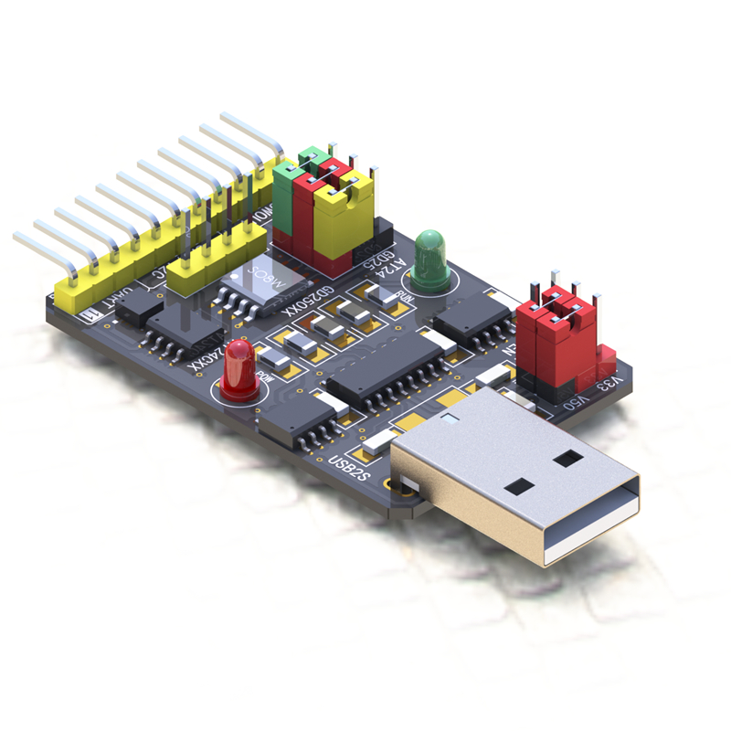 USB转IIC I2C SPI UART适配器模块可编程开发板如何开发设备测试？