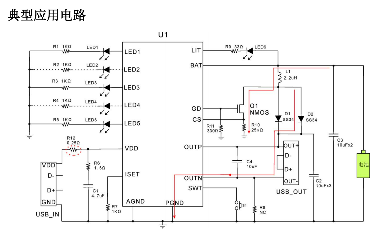 TP4222X移动电源芯片概述及特点