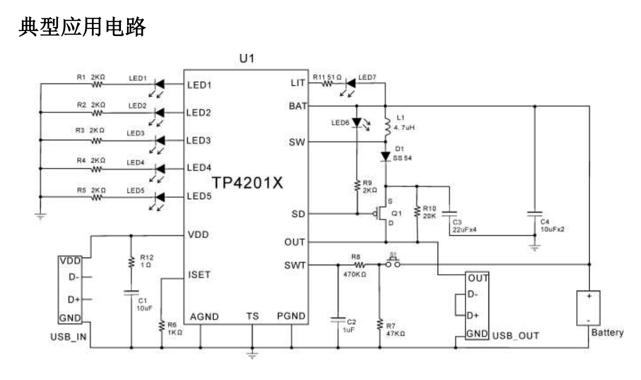 TP4201X移动电源芯片概述及特点