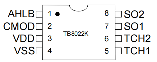 TB8022K(雙觸控雙輸出觸摸 IC)參數、封裝及應用電路介紹