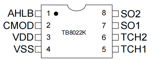 TB8022K(雙觸控雙輸出觸摸 IC)參數(shù)、封裝及應(yīng)用電路介紹