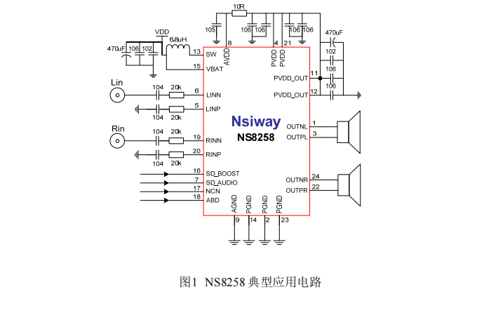 NS8258高效同步升压转换器的功能、特性及应用