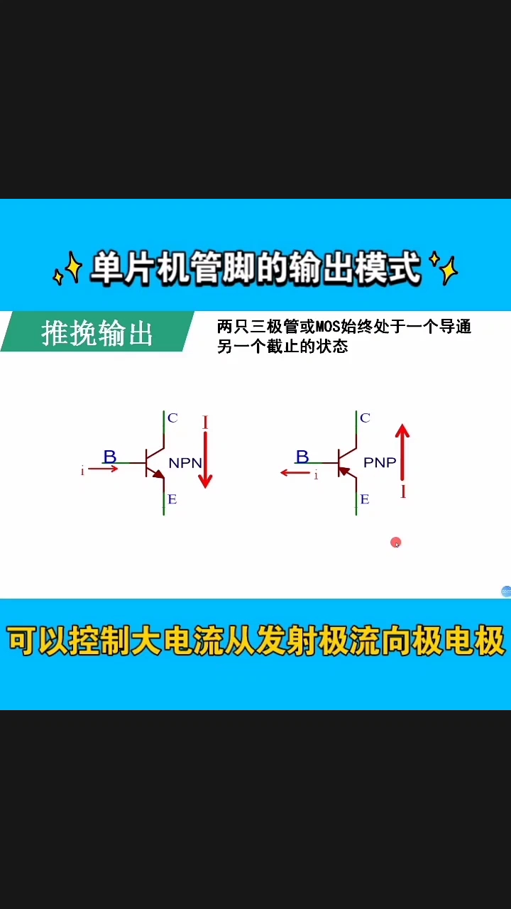 单片机管教的输出模式#单片机 