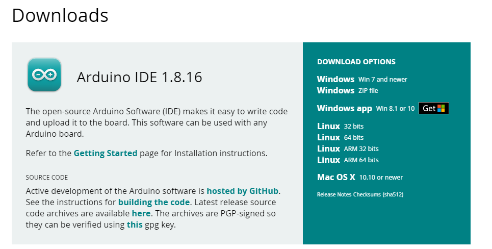 Arduino IDE 版本示意图