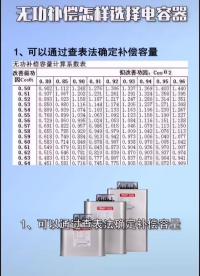 無功補償怎么選擇電容器