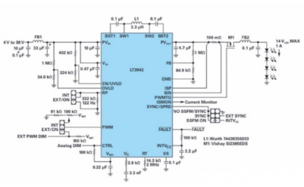 如何采用2MHz单芯片降压-升压DC-DC转换器和LED驱动器消除PCB空间受限的困扰
