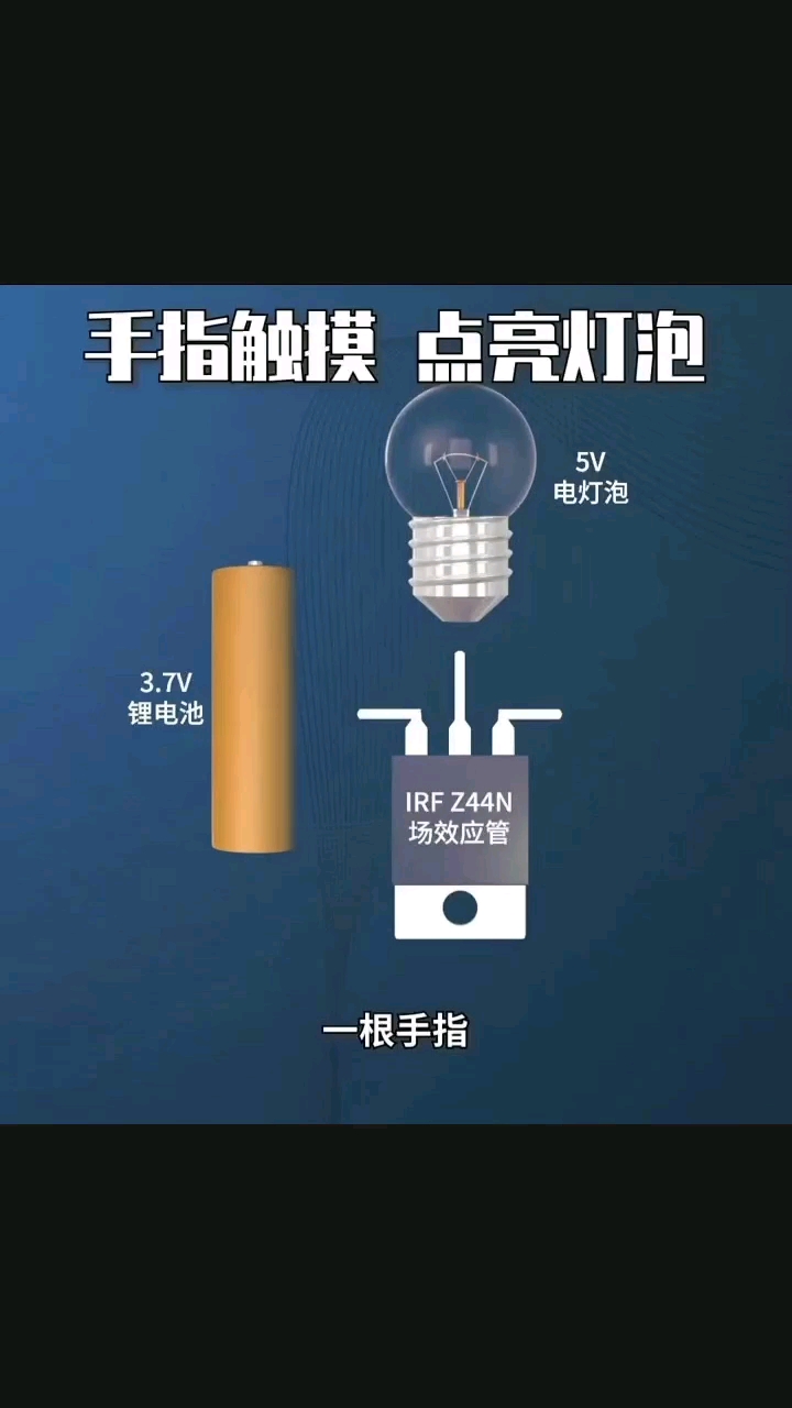 手指触摸点亮灯泡