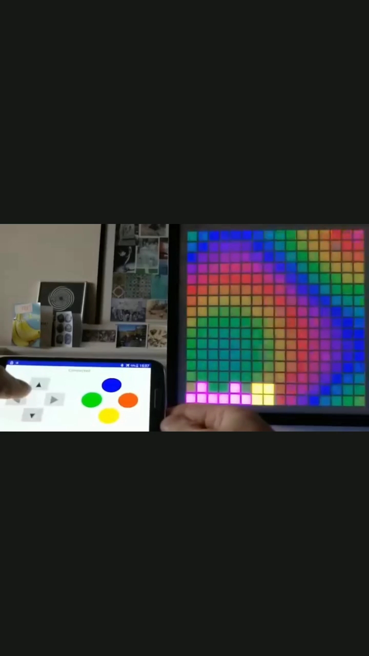 #硬聲創(chuàng)作季 esp32用藍牙控制WS2812B 16×16矩陣玩俄羅斯方塊