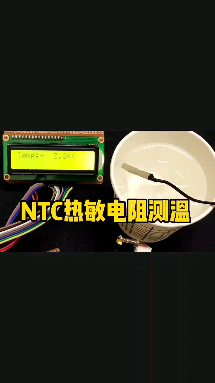 NTC热敏电阻测温，10K，B3950，ADC0832采样，OLED和LCD1602显示 #51#硬声创作季 