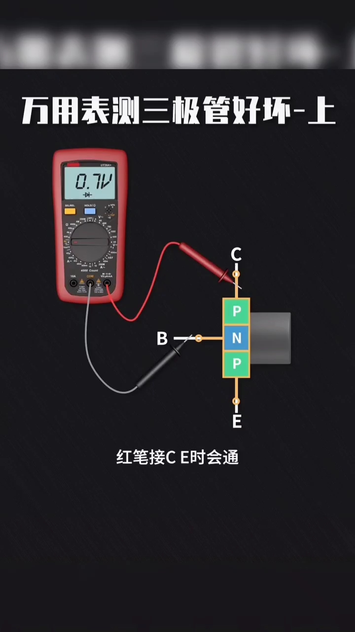 萬用表測三極管好壞-上