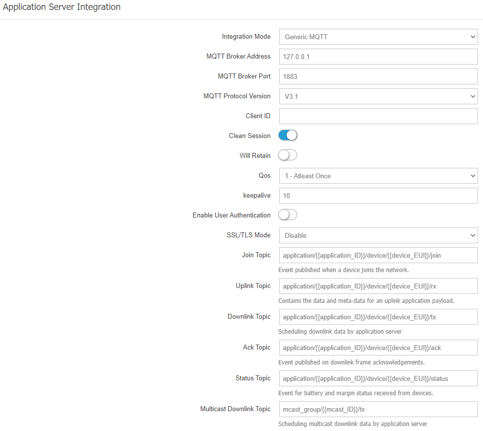 配置商业网关使用内置的MQTT Broker