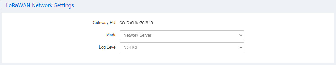 LoRaWAN Network Settings