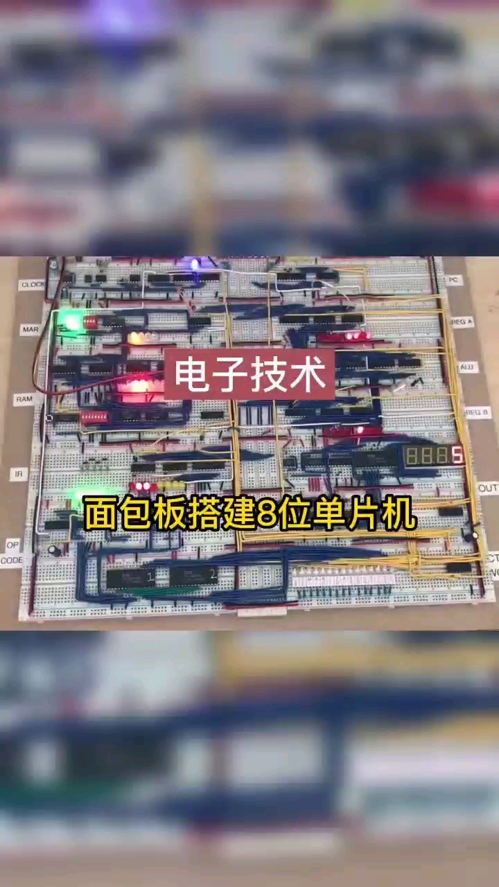 面包板搭建8位單片機。#嵌入式 #單片機 #硬聲創(chuàng)作季 