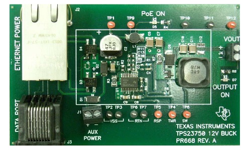 PMP4679 3 类 PoE 非隔离型电源，12V 输出 top design image