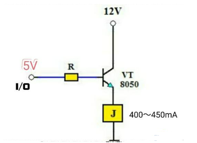 8050<b>三极管</b>发射<b>极</b><b>驱动</b>继电器电路图