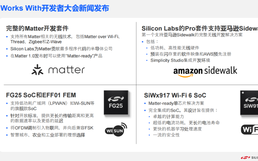 Matter 1.0今秋来袭，Silicon Labs第二代平台无线SoC加速布局