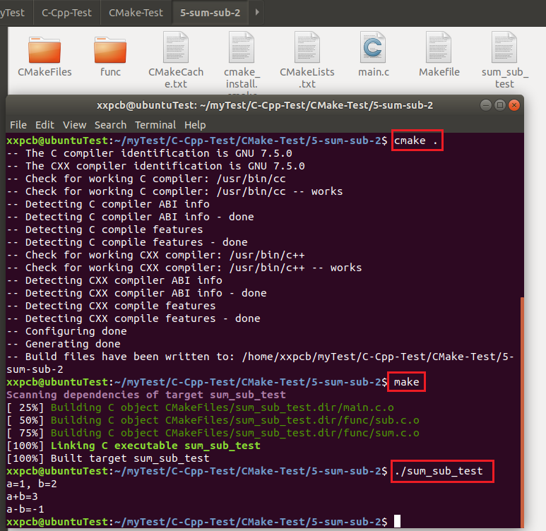 Linux中CMake的使用3-不同目录多个源文件-cmake生成sln3
