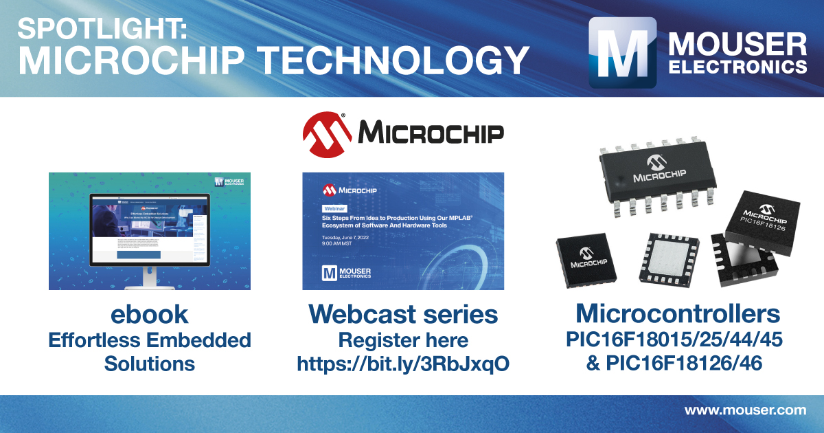 贸泽推出各种Microchip创新MCU解决方案 为嵌入式系统工程师提供更多支持