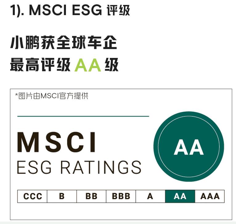 小鹏汽车获全球两大权威指数机构行业领先ESG评级