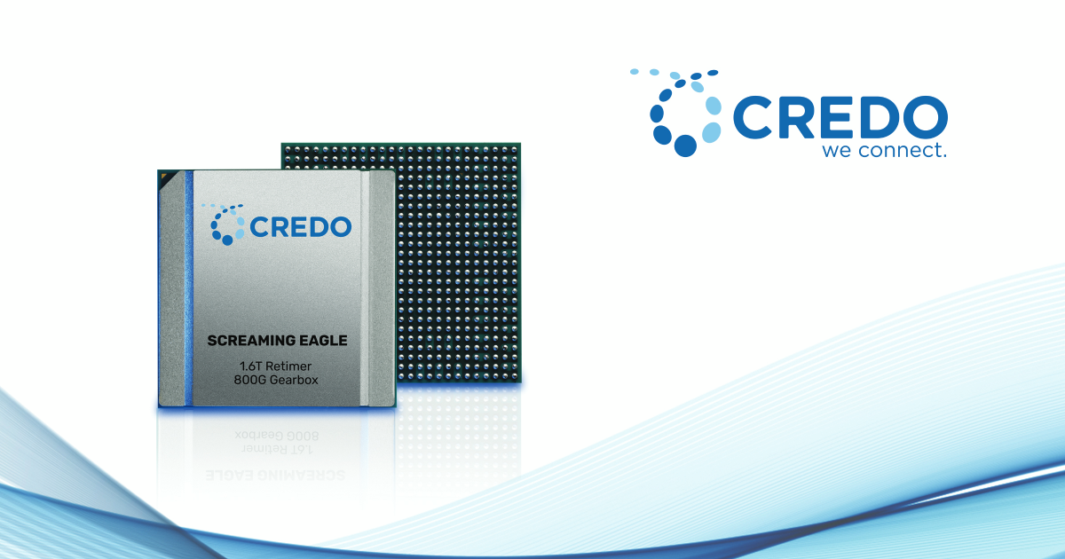 Credo推出新品單通道112G/s高速數字信號處理Retimer芯片—— Screaming Eagle 單枚芯片傳輸速率高達1.6T/s