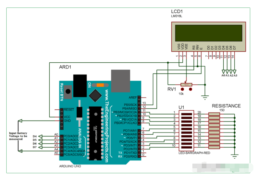 基于Arduino和<b class='flag-5'>LED</b><b class='flag-5'>條形圖</b>的電池電壓指示器