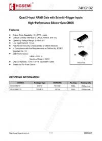 HGSEMI（華冠）74HC132M/TR，SOP-14，四路2輸入與非門#尋找100+國產半導體廠家 