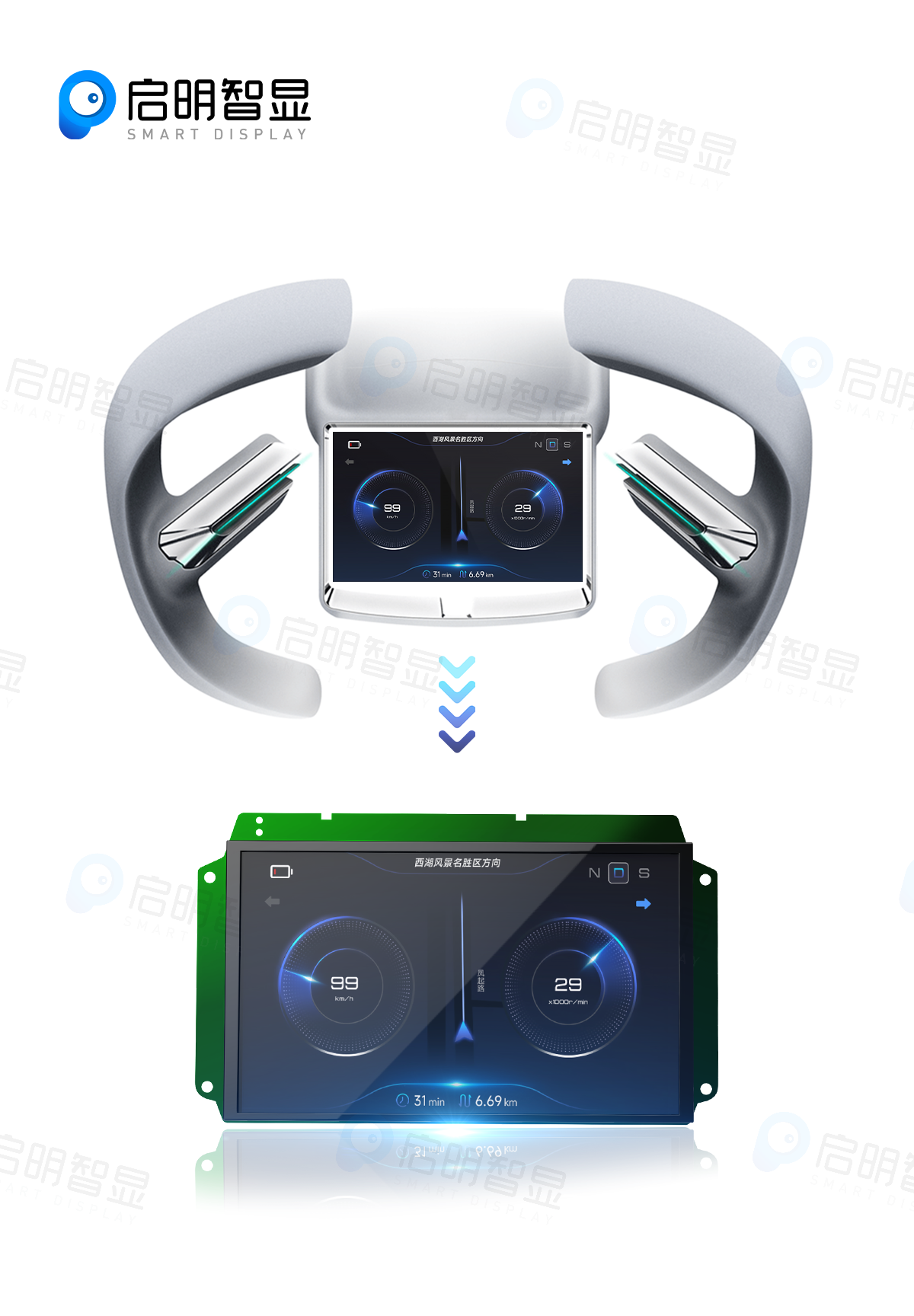 启明智显 | 高性价比串口屏方案应用于汽车仪表