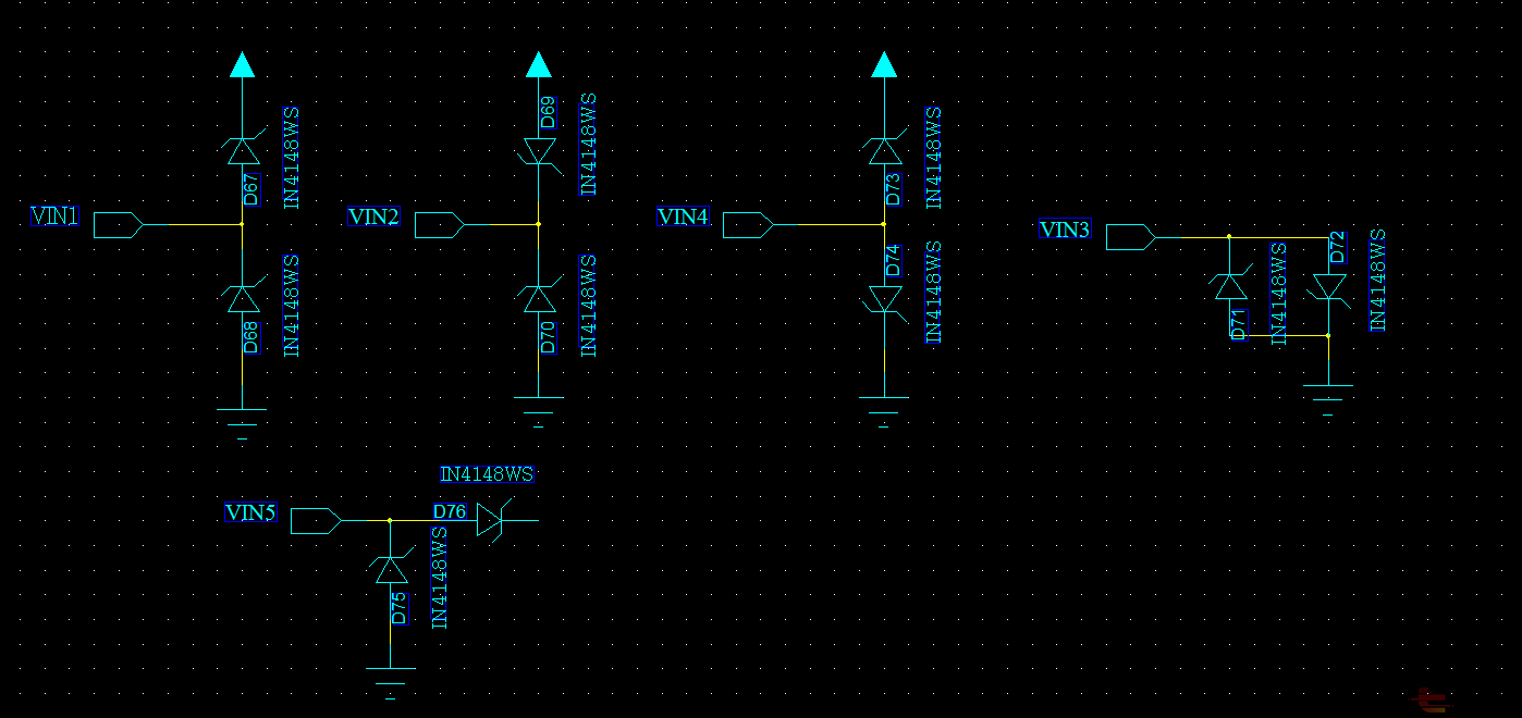 五个二极管电路作用.png