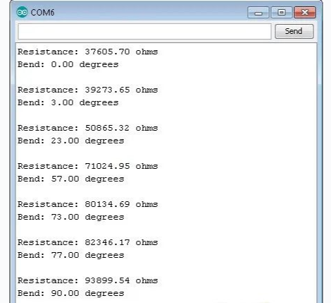 利用Arduino开发板连接弯曲传感器的方法-下