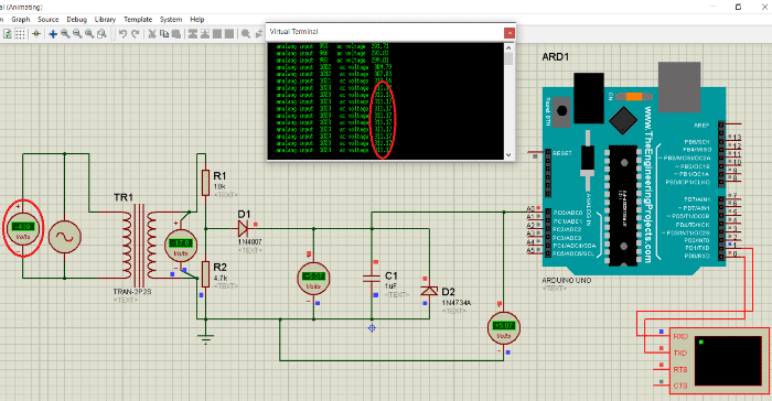 交流电压表使用Arduino模拟311V