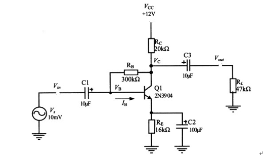集电极反馈偏置<b>共</b><b>射</b>极<b>放大</b>器的<b>电路</b>结构及<b>电路</b>分析