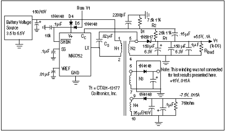 反激式转换器适用于电池供电的CCD应用-反激变换器工作模式2