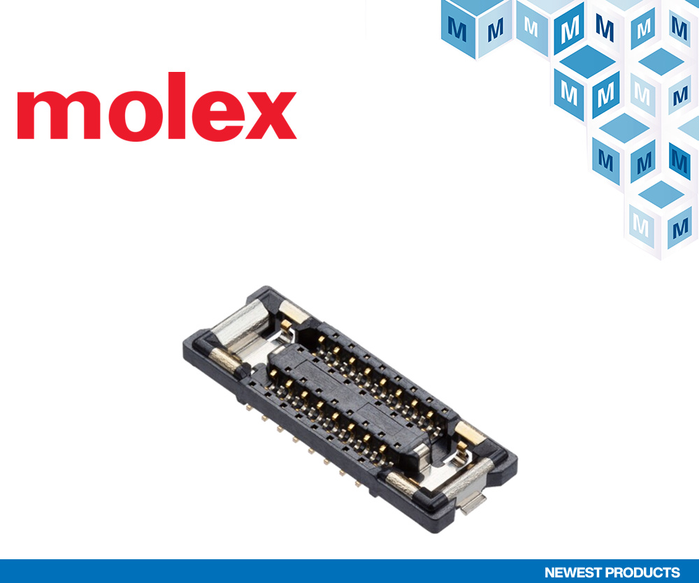 貿澤電子開售Molex四排板對板連接器 為空間優化連接設立全新標準