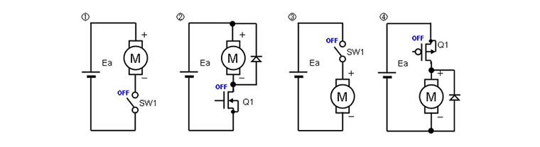 有刷电机驱动<b class='flag-5'>方法</b>：通过<b class='flag-5'>单开关</b>电路和半桥电路进行驱动