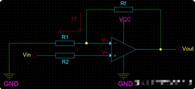 同相比例運算放大器的電路結構圖及計算公式推導步驟