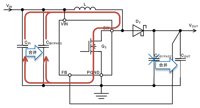 升压型DC/DC转换器的PCB布局-升压型DC/DC转换器的电流路径