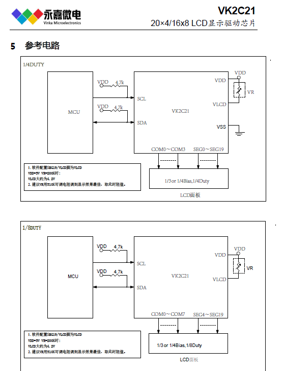 LCD液晶段码显示驱动IC- VK2C21高抗干扰/抗噪适