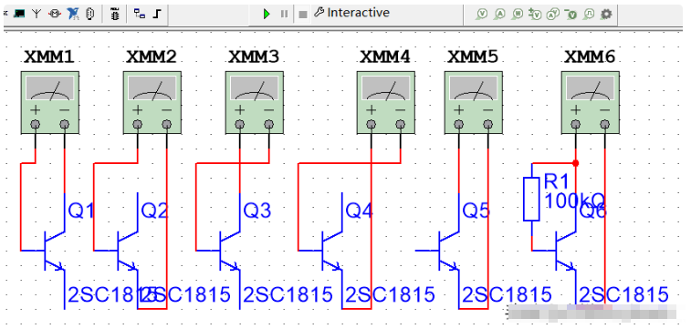 萬用表測三極管的仿真分析