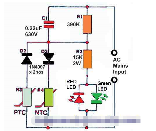 如何使用NTC和PTC热敏电阻<b>构建</b><b>一</b><b>个</b>简单的温度<b>指示</b><b>电路</b>