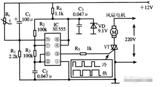 电风扇自动温控调速器电路的工作原理-风扇调速器的工作原理和调速方式介绍图