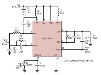LT3487为CCD应用提供高度集成、高效的偏置电源解决方案