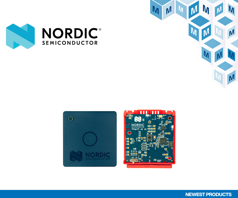 貿澤電子開售 Nordic Semiconductor Thingy:53平臺，為具有機器學習功能的無線設備快速原型開發提供支持